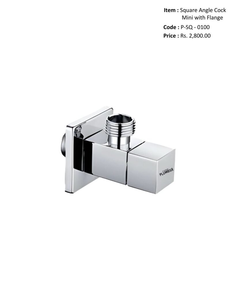 Square Angle Cock Mini with Flange